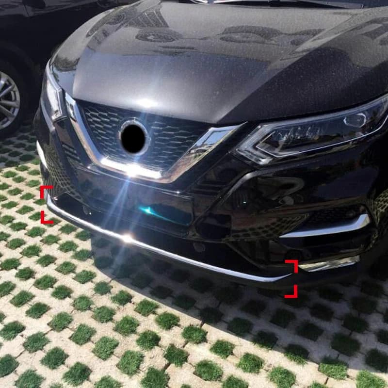 Accessoires de voiture pour Nissan Qashqai J11 2018 2019 2020 ABS Chrome acier inoxydable pare-chocs