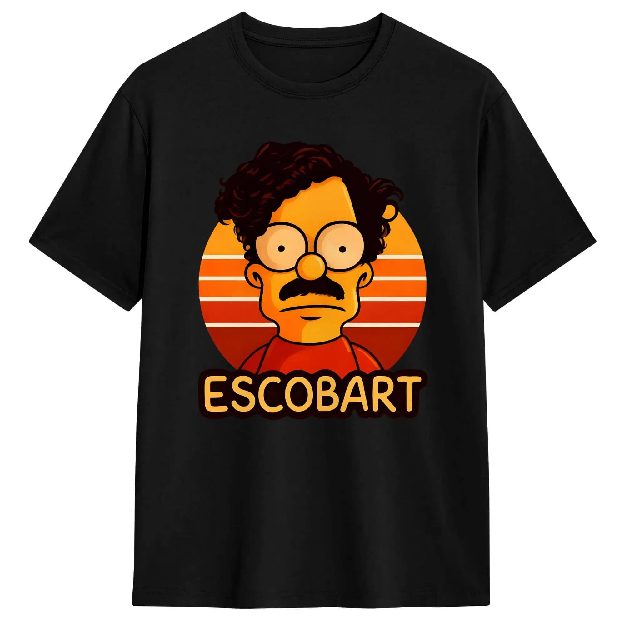 Pablo Escobar bart simpson T-shirts en coton, t-shirts de plage, streetwear, T-shirt à manches court