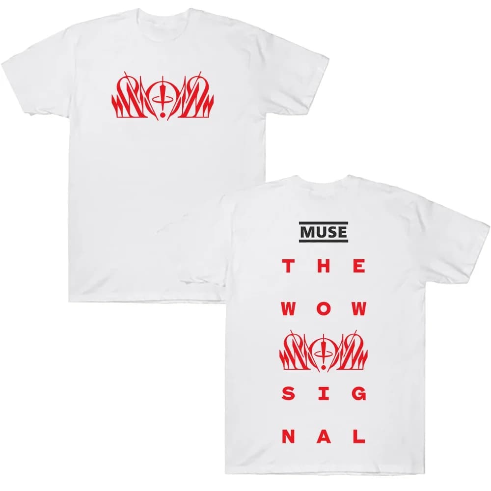 T-shirts en coton de la groupe MUSE Muse The Wow! T-shirts graphiques Signal Album à manches courtes