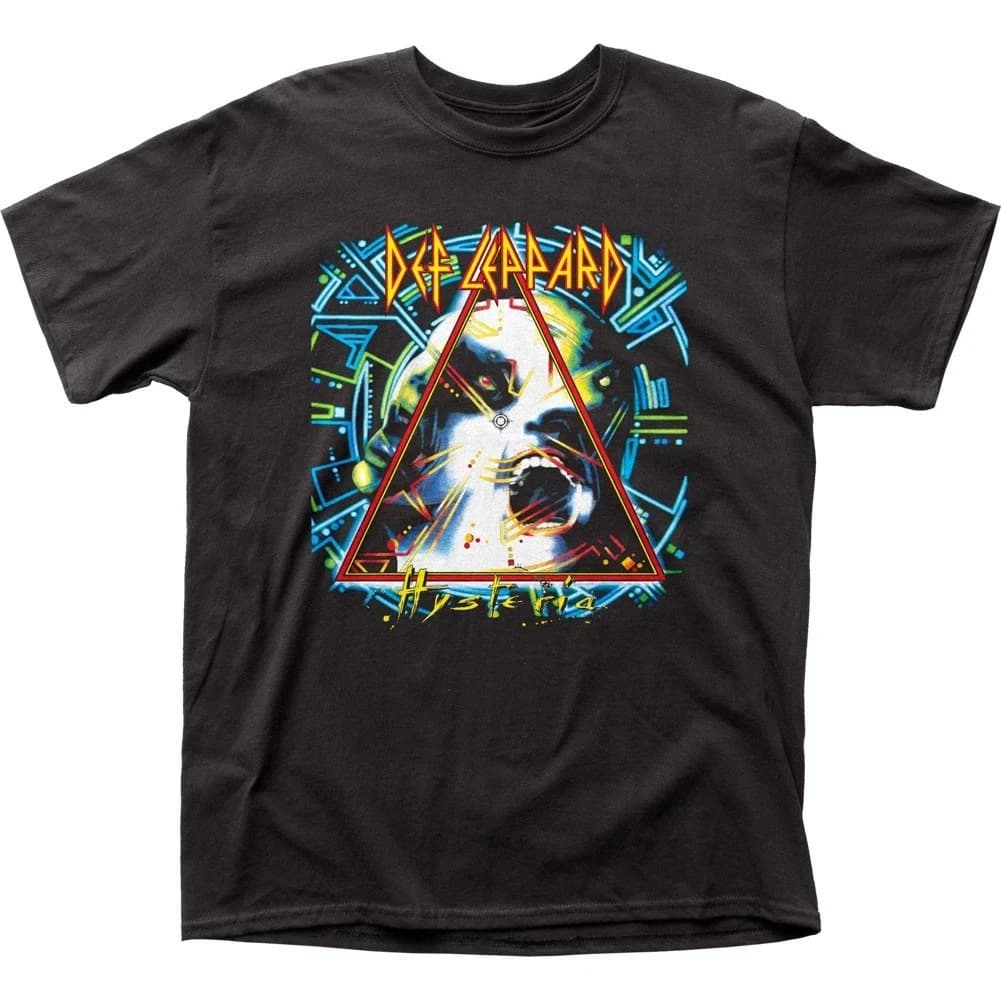 Def Leppard Hysteria T-shirt pour homme, musique classique, concert, groupe de rock, nouveau, noir