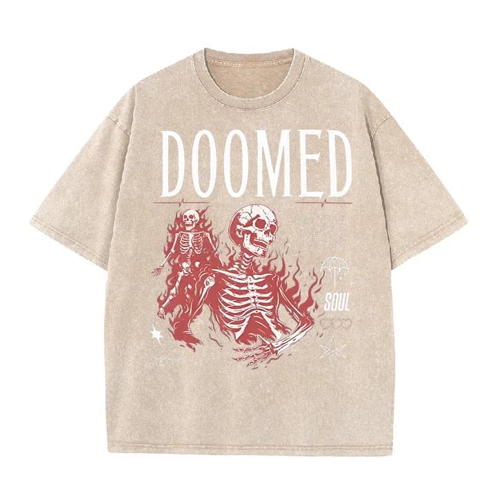 T-shirt en coton délavé vintage de la groupe de rock britannique BMTH Bring Me The Horizon, coupe am