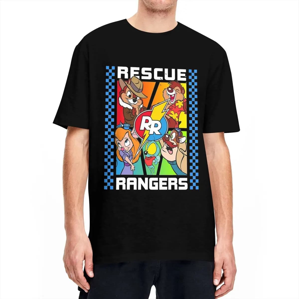 T-Shirt surdimensionné Chip And Dale Rescue Rangers 100 coton t-shirts Chipmunks T-Shirt pour hommes