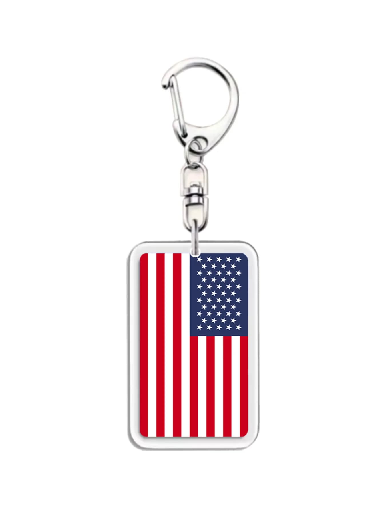 Porte-clés drapeau américain, 1 pièce, imprimé Double face UV, accessoire pour femmes et hommes, idé