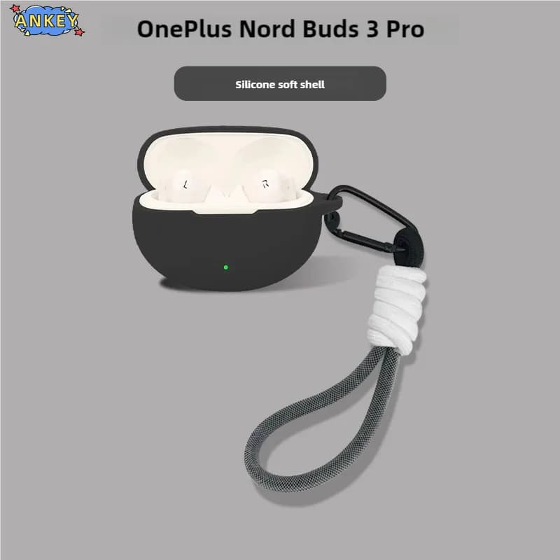 Étui de protection avec lanière en Nylon pour OnePlus Nord Buds 3 Pro, coque souple, manchon Anti-po