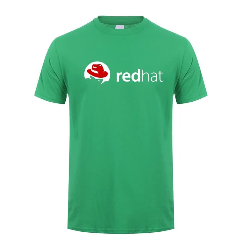 Red Hat Linux T-shirt d'été Hommes Cool Coton à manches courtes Red Hat Économie Unisexe Cadeau Y-Te
