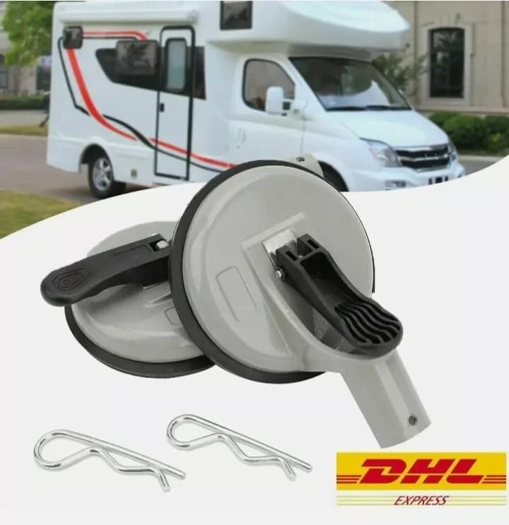 2 supports d'auvent Thule Omnistor pour camping-car avec ventouse, accessoires de Camping