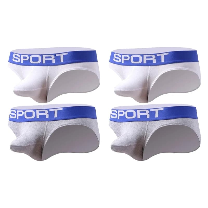 Lot de 4 boxers pour homme en coton biologique, sous-vêtements masculins, caleçons avec poche U conv