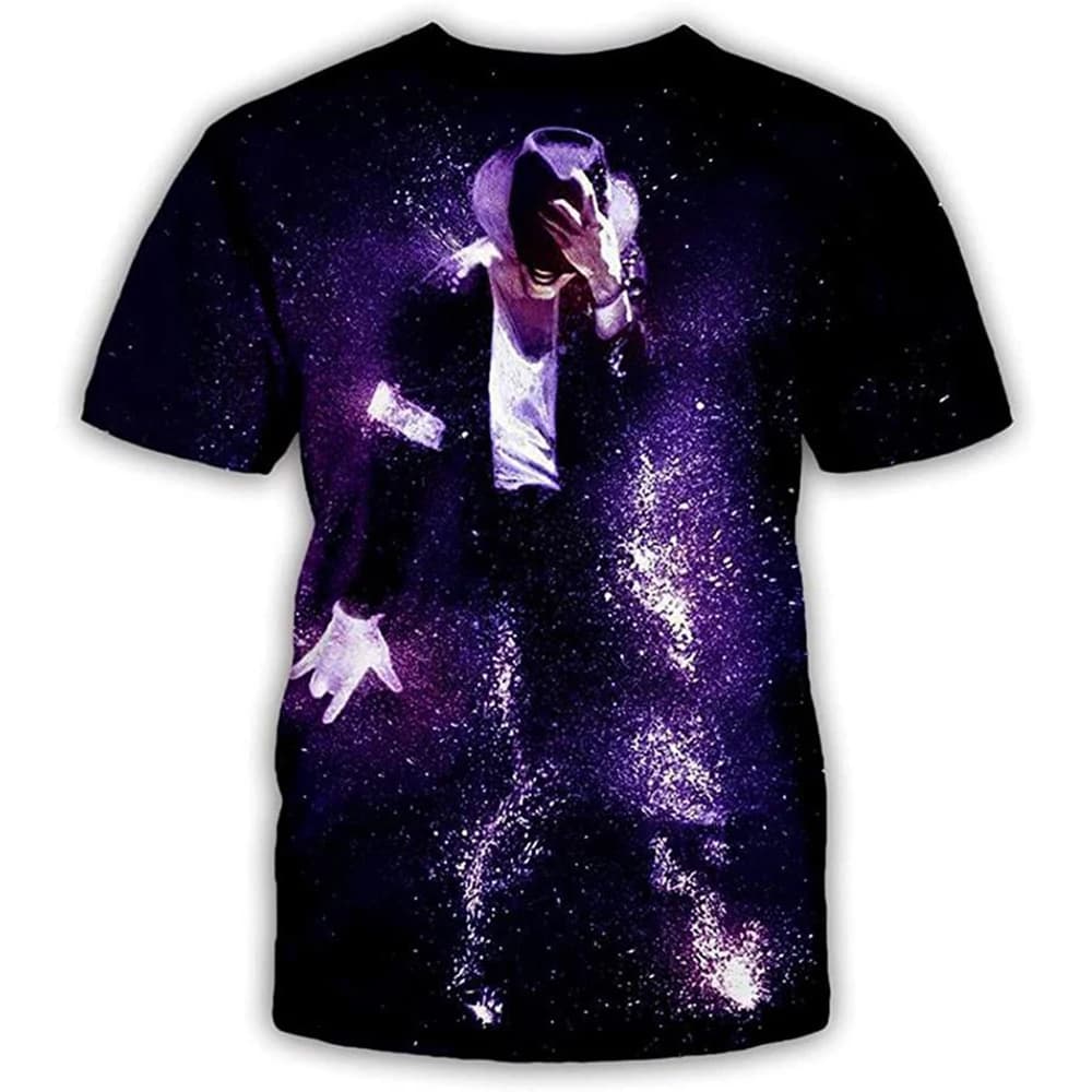 T-shirt graphique Michael Jackson Hip-hop Singer, t-shirt de sport léger, respirant et à séchage rap