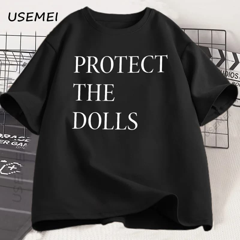 Protéger les poupées T-shirt hommes femmes imprimer coton T-shirt fierté droits humains T-shirt ampl