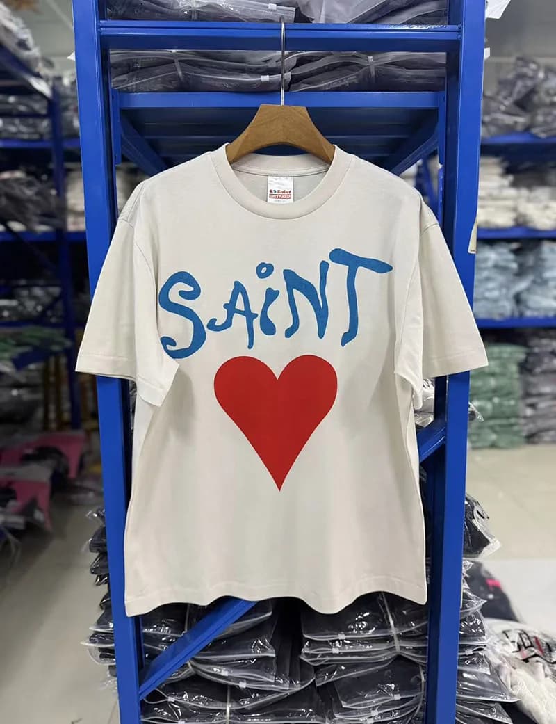 T-shirt Saint délavé vintage, style urbain, unisexe, haute qualité, hip-hop, nouveau, coupe ample, c