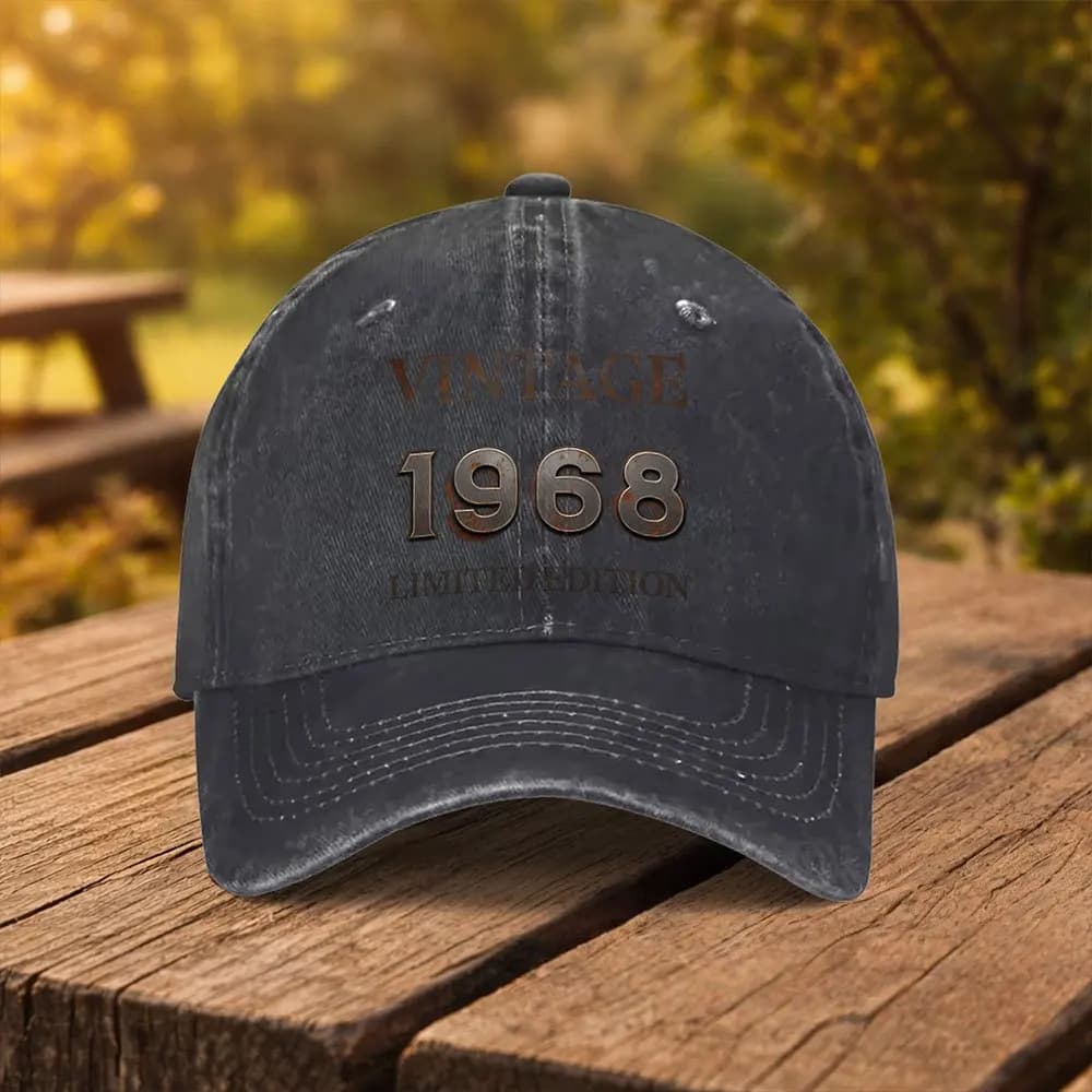Casquette de baseball imprimée vintage édition limitée 1968, chapeau à visière unisexe tendance, ada
