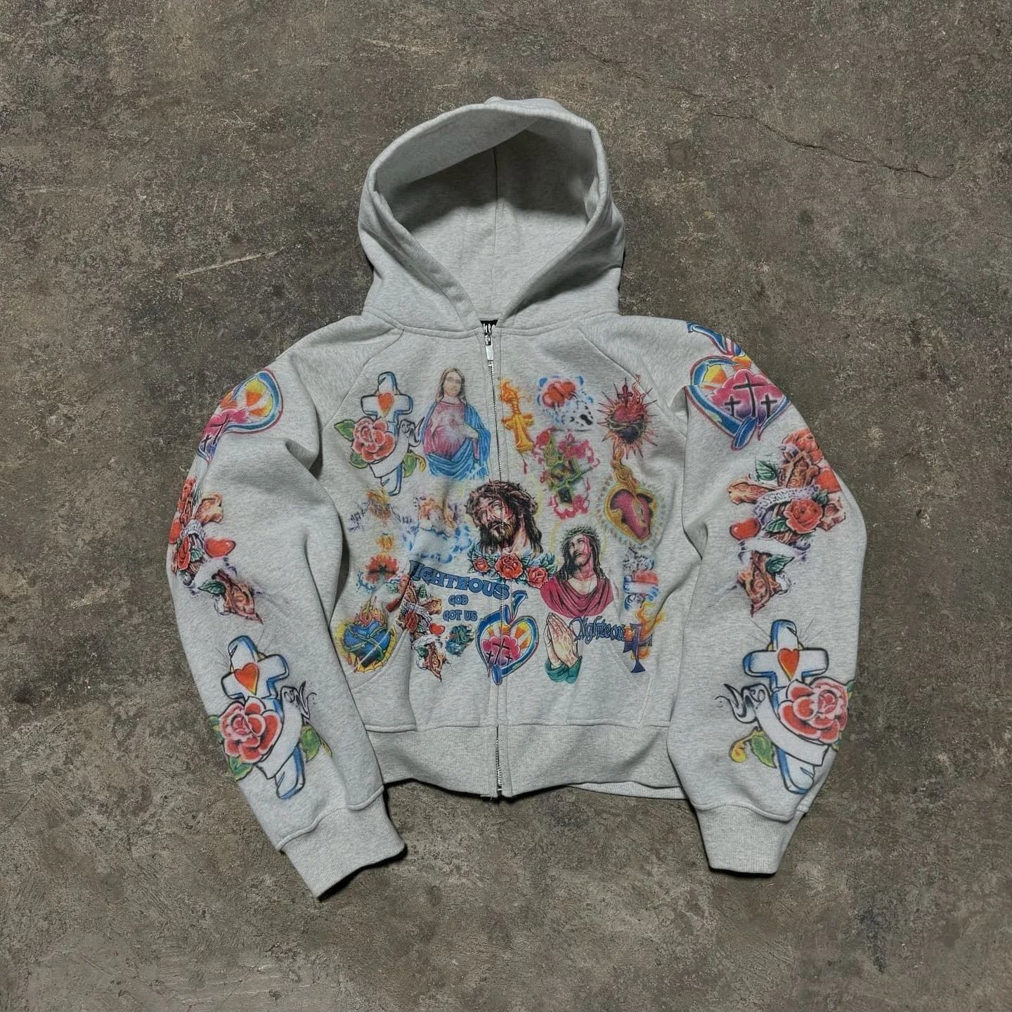 2025 rue vêtements de sport motif rétro sweat à capuche imprimé tempérament ample hommes à capuche g