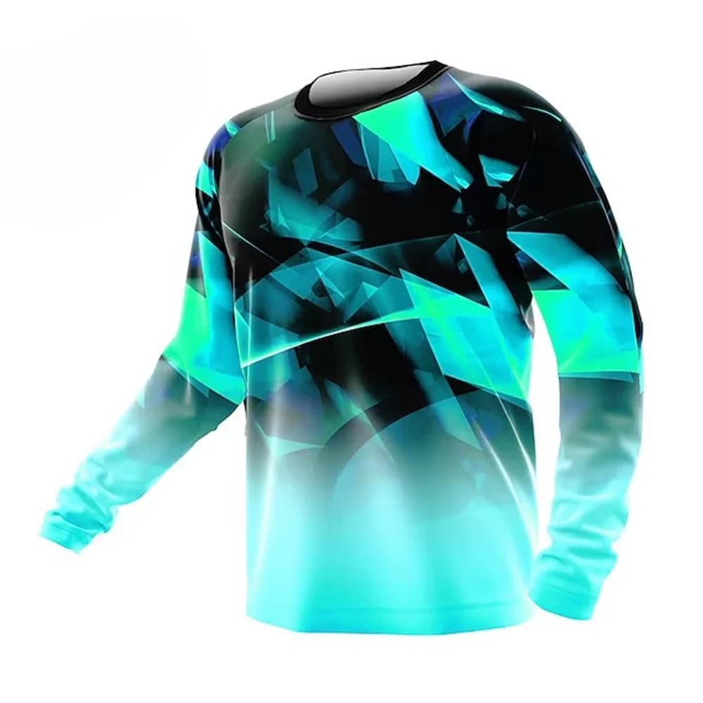 Vêtements pour hommes Cool 3D imprimé géométrique mode sport col rond graphique t dessus de chemise