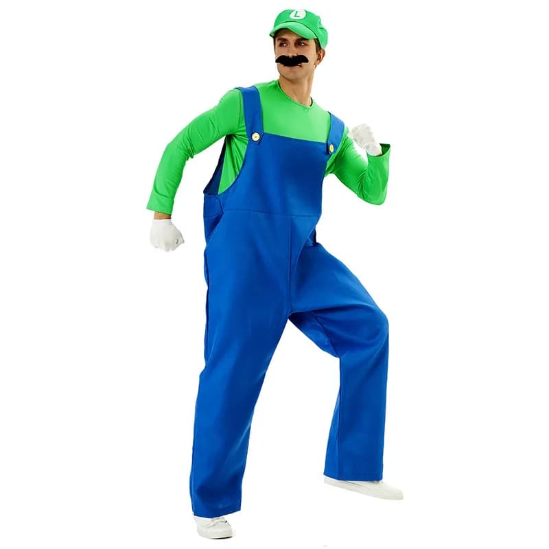 Costume de jeu Super Luigi Brothers, uniforme amusant d'anime pour adultes, hommes et femmes, pour H