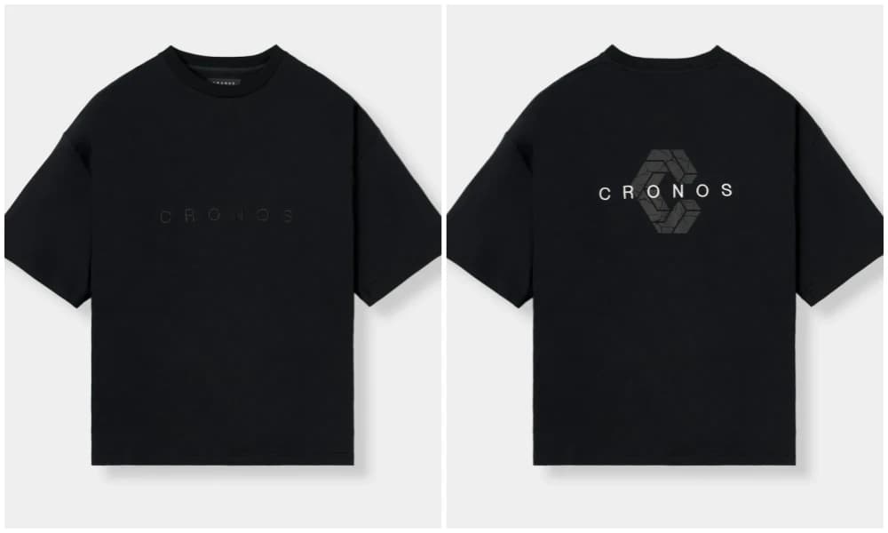 T-shirt minimaliste CRONOS 2026, imprimé logo lettres, streetwear oversize en coton épais pour homme