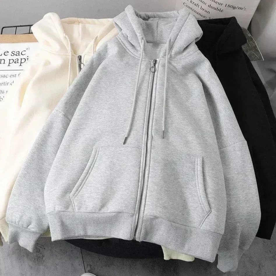 Harajuku Y2K nouveau polaire épaissi Goth imprimé sweat à capuche avec fermeture éclair femmes rue H