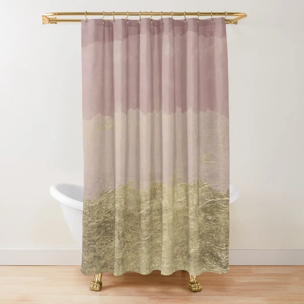 Rideau de douche ombré vert sauge, en tissu polyester imperméable, moderne, pour salle de bain, déco