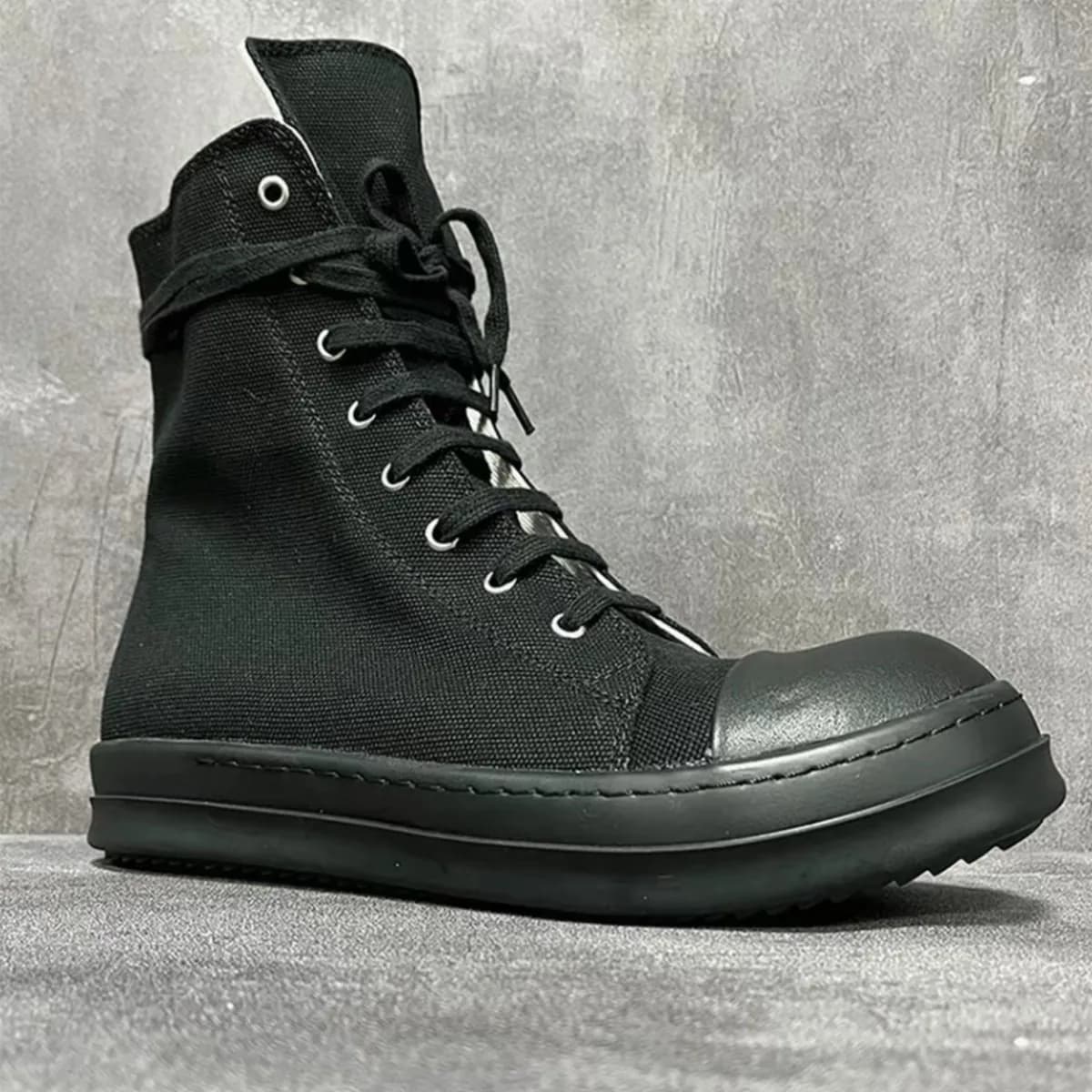 Ro bottes classiques hommes chaussure femmes Sneaker pleine toile noire chaussures hautes espadrille