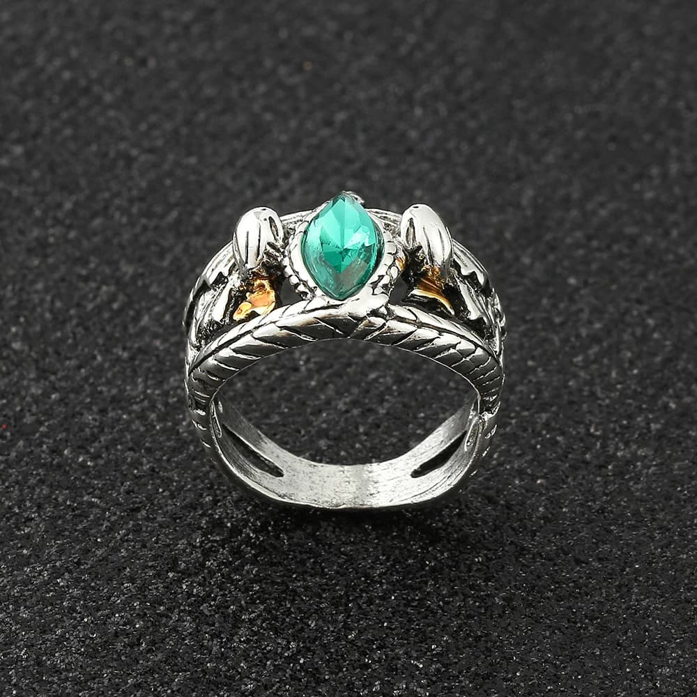 Bague de seigneur de Barahir, Aragorn, Gondor, bagues en cristal vert, créativité cosplay, bijoux de
