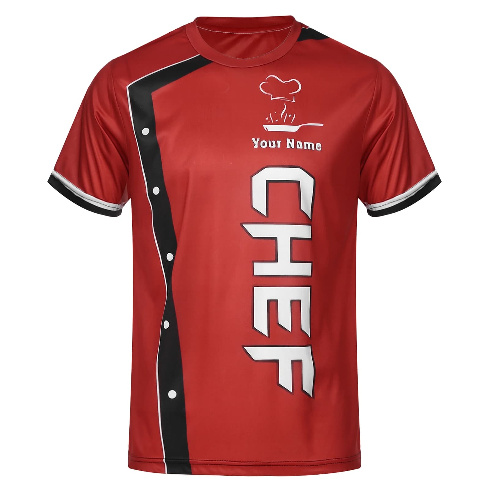 Chemise de chef élégante pour hommes, imprimée, pour hôtel, restaurant, cuisine, décontractée, col r
