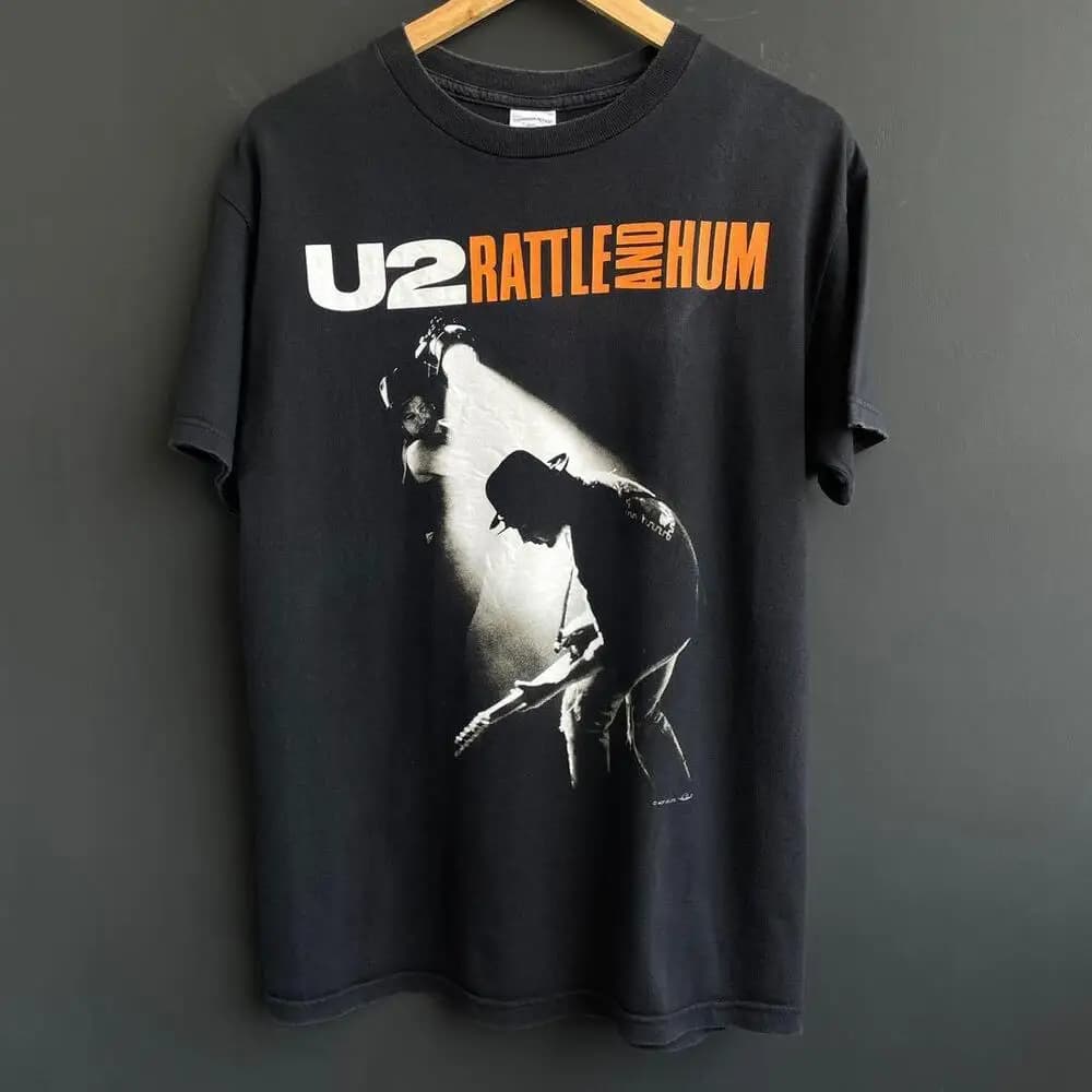 T-shirt à imprimé graphique du groupe de rock irlandais U2, pour femmes et hommes, streetwear Haraju