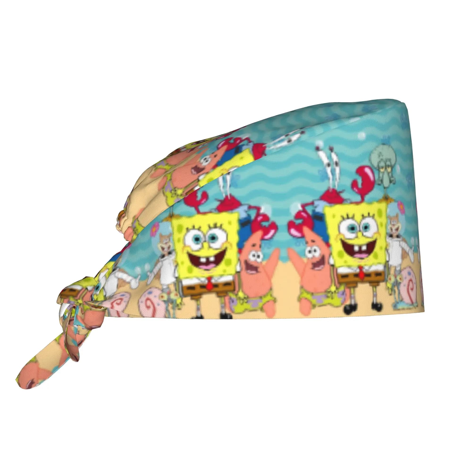 Casquettes de travail personnalisées S-Sponges Anime Bobes, chapeaux chirurgicaux pour femmes et hom