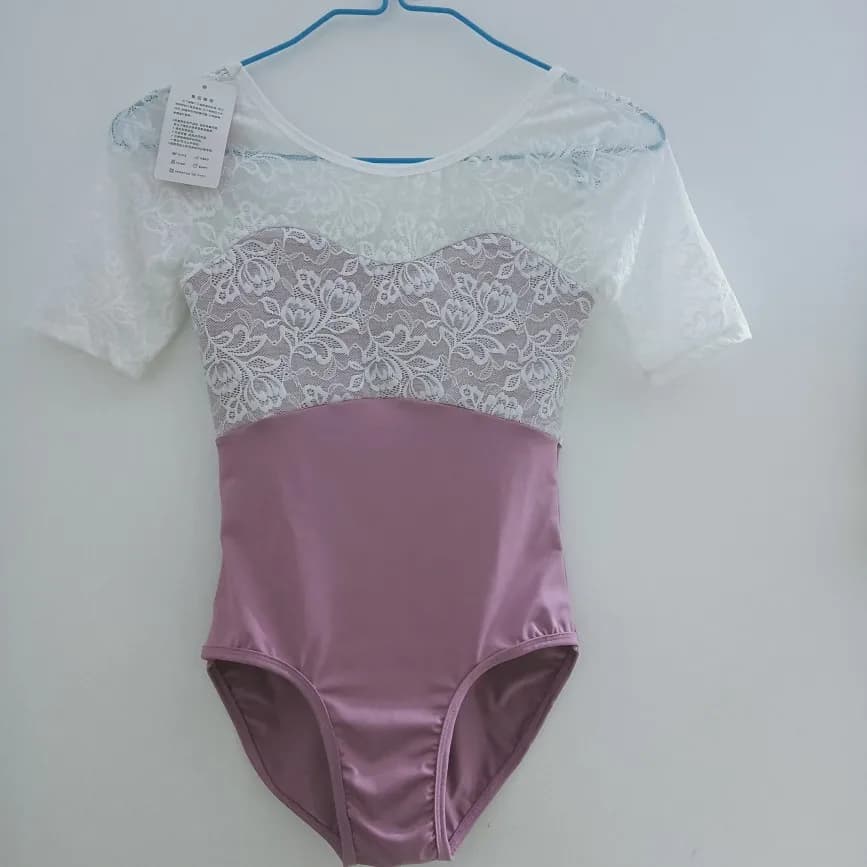 Vêtements de gymnastique de Ballet personnalisés en dentelle, vêtements de corps d'épissure, vêtemen