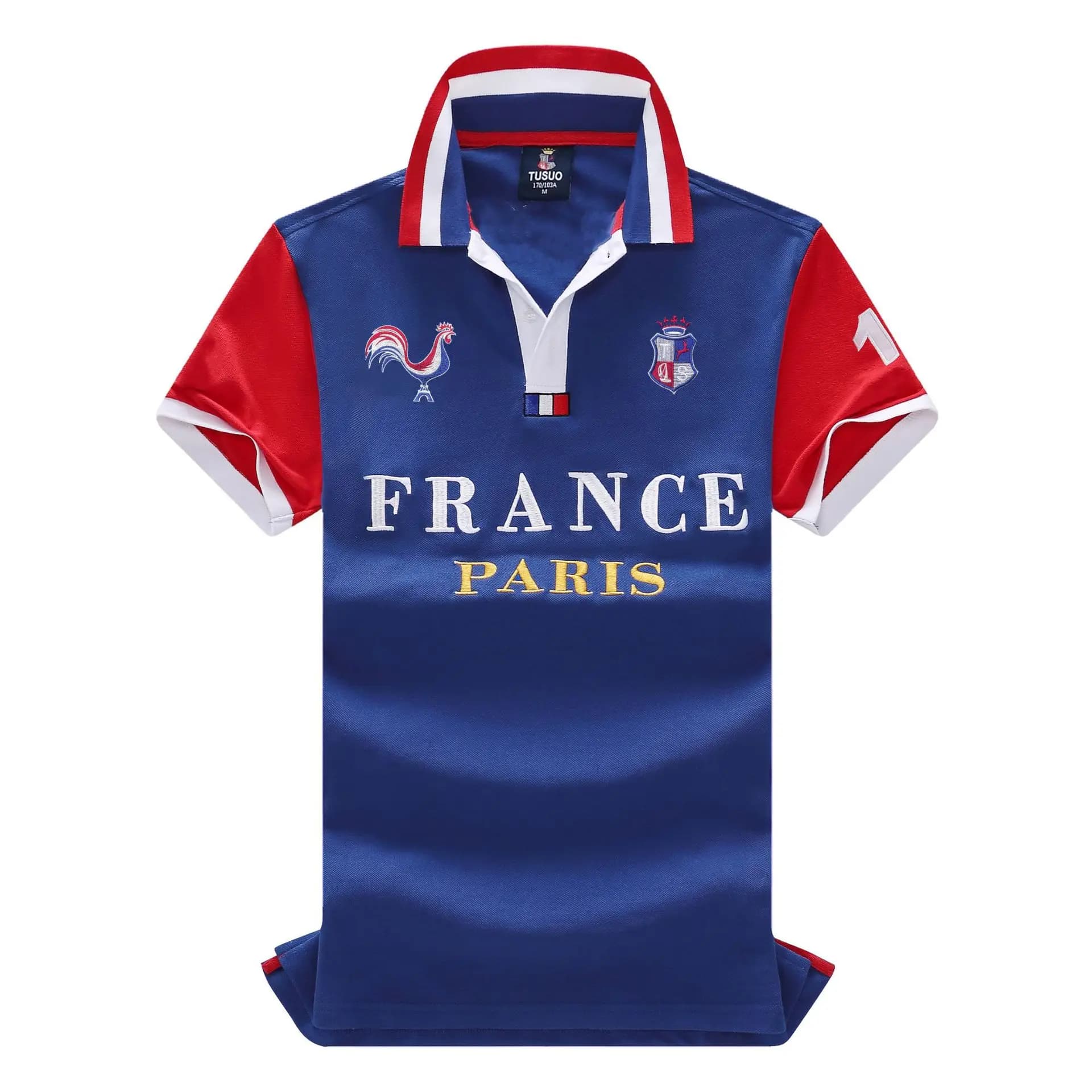 Nouveau Polo d'été pour Homme – Qualité Supérieure pour Fans de Football Français – Broderie Manches