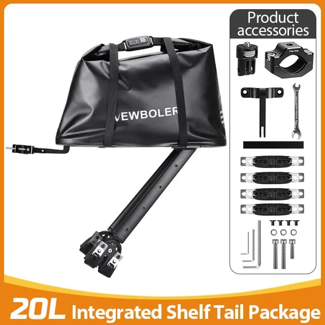NEWBOLER porte-bagages de vélo en alliage d'aluminium 20L serrure à code d'accès Bikepacking adapté