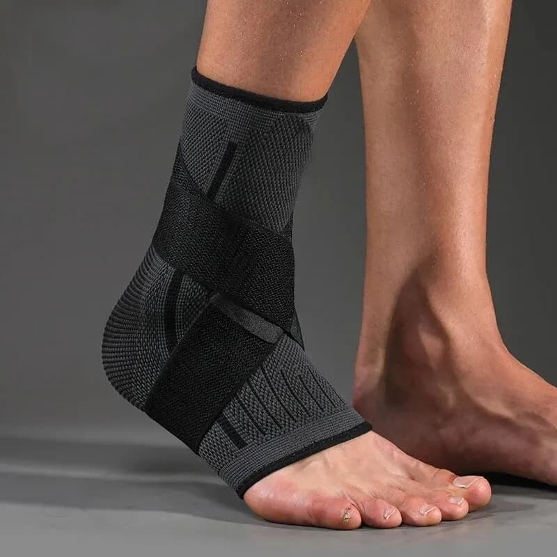 Attelle de cheville avec enveloppe réglable, manchon de compression respirant en tricot pour le spor