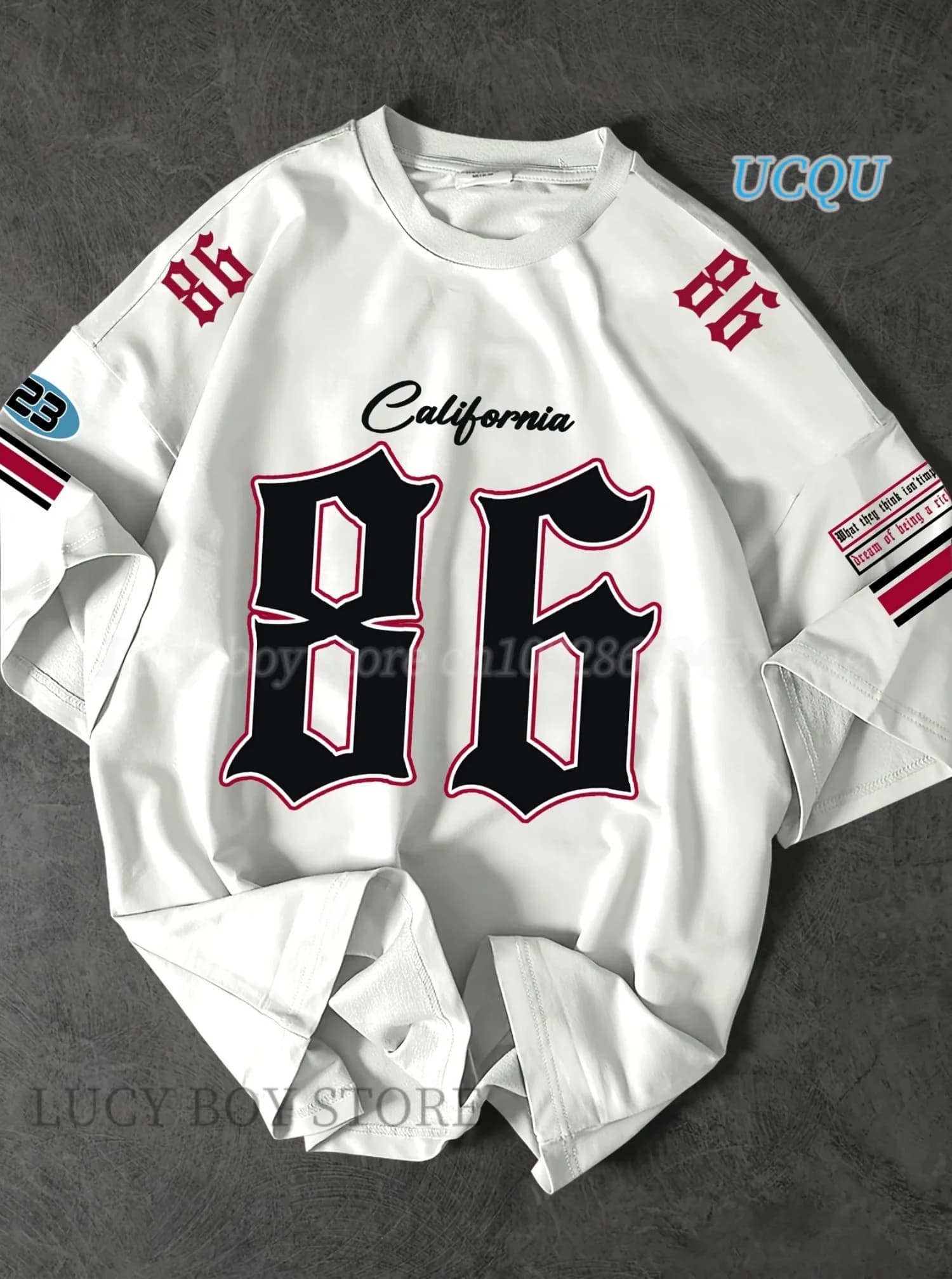 Maillot de sport imprimé California 86 pour homme, t-shirt à manches courtes, t-shirt de football de