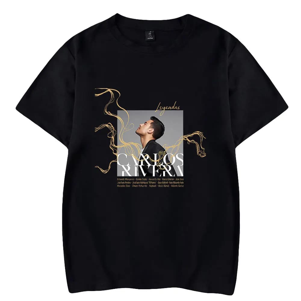 Carlos Rivera T-shirt col rond manches courtes T-shirt hommes femmes Streetwear impression décontrac