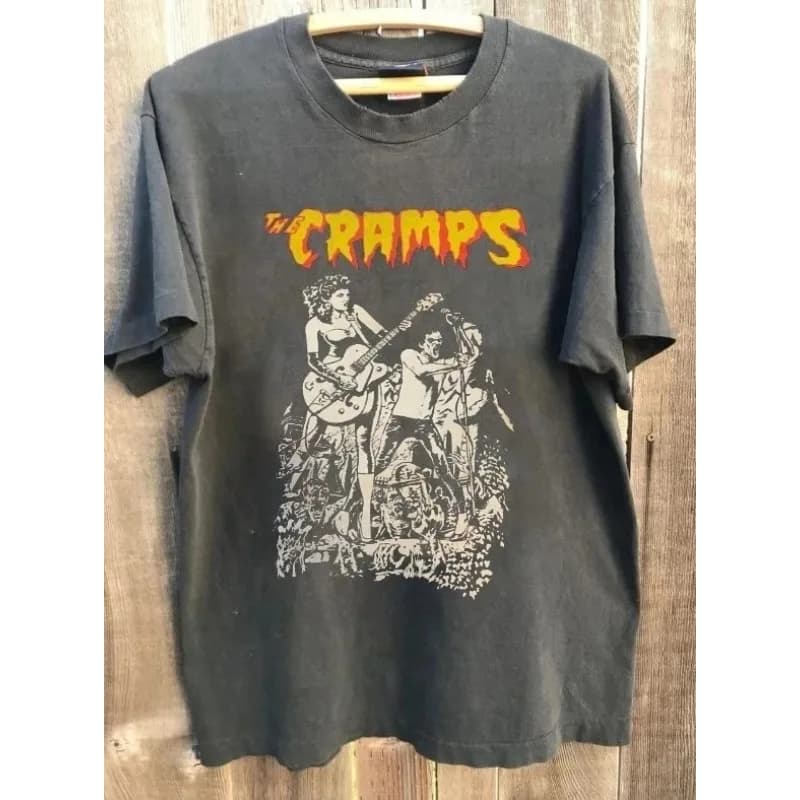 The Cramps Rock Band Retro Charcoal Grey Summer New Retro Casual Fashion T-shirt unisexe