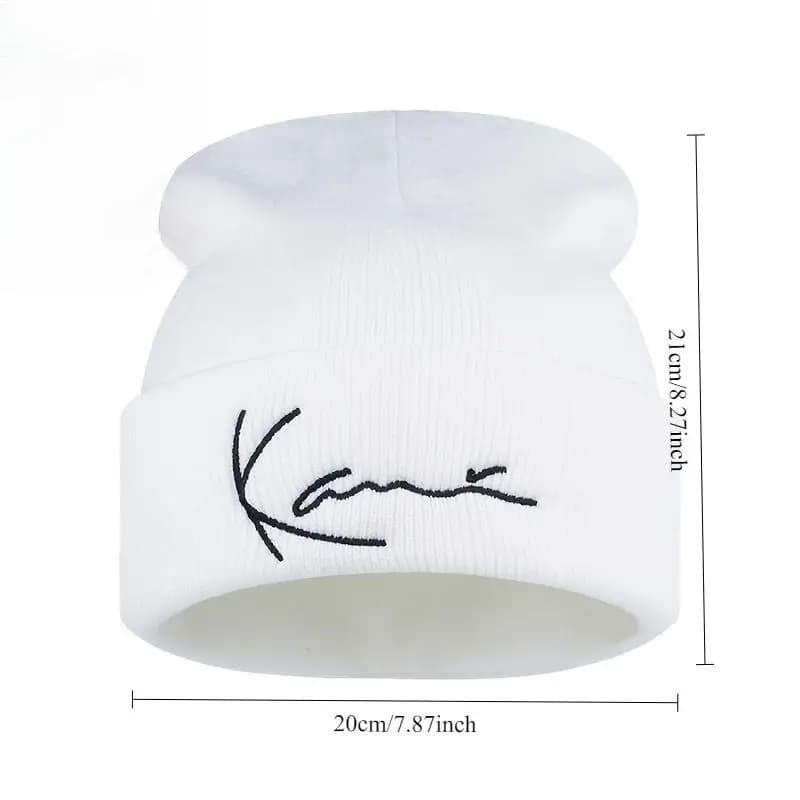 Karl Kani – chapeau tricoté avec lettres rétro brodées pour hommes et femmes, chapeau tricoté à capu