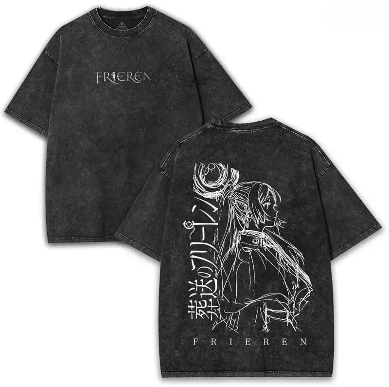 Frieren t-shirt au-delà du fin du voyage Anime vêtements hommes femmes T-shirts à manches courtes Vi