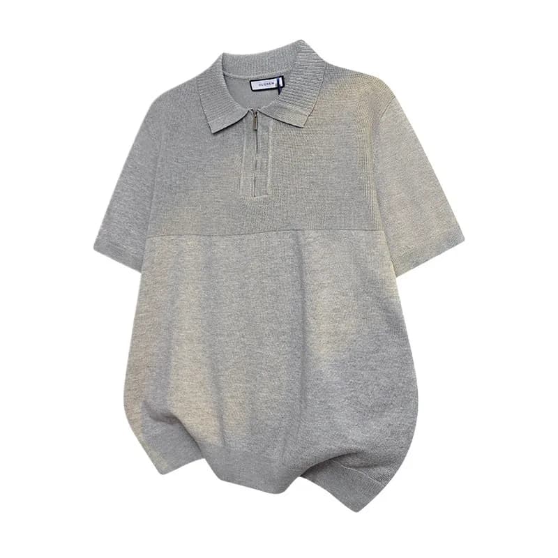 Nouveau Polo zippé 2026 – T-shirt décontracté à manches courtes et col à revers, polyvalent et éléga