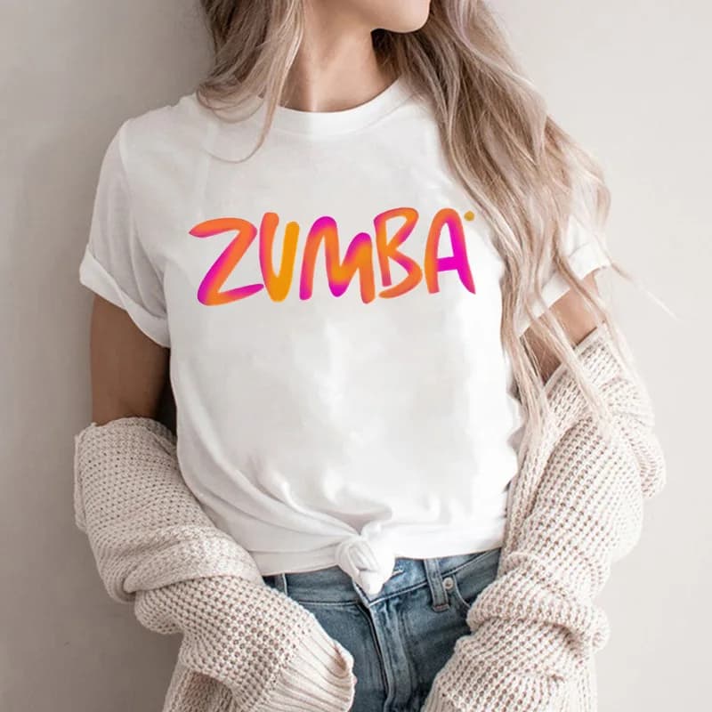 T-shirt à imprimé lettres Zumba pour femmes, vêtements graphiques Harajuku Y2k, chemises vintage