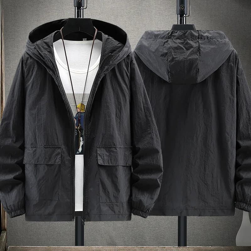 Vêtements de Protection solaire grande taille pour hommes, veste légère et décontractée à capuche, m