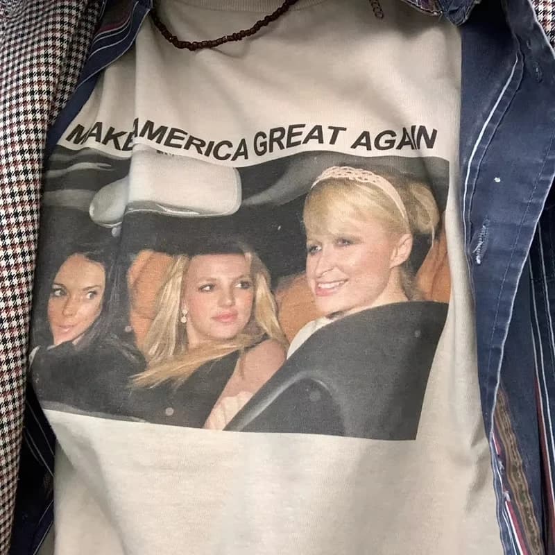 Nouveau t-shirt Britney « Make America Great Again » rétro pour femme, t-shirt d'été en coton pour h