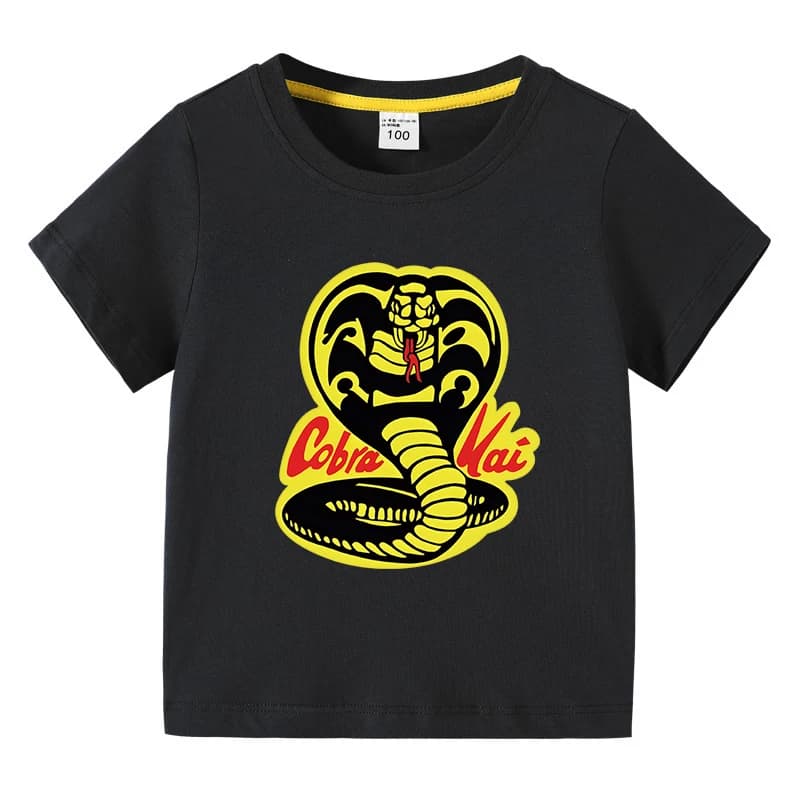Cobra Kai imprimé été enfants T-shirt garçons filles col rond manches courtes t-shirts enfants pur c