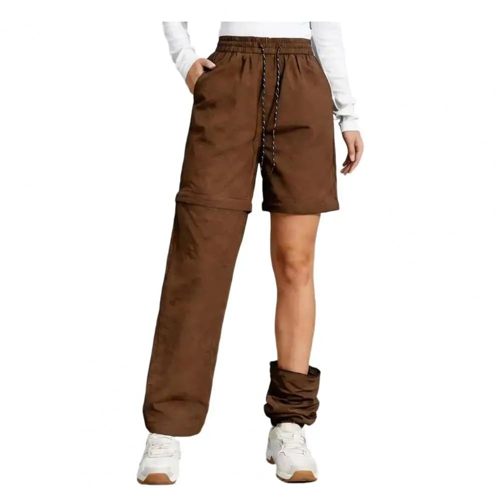 Pantalon cargo imperméable pour femme, zippé et détachable, pour la randonnée, le camping, la pêche
