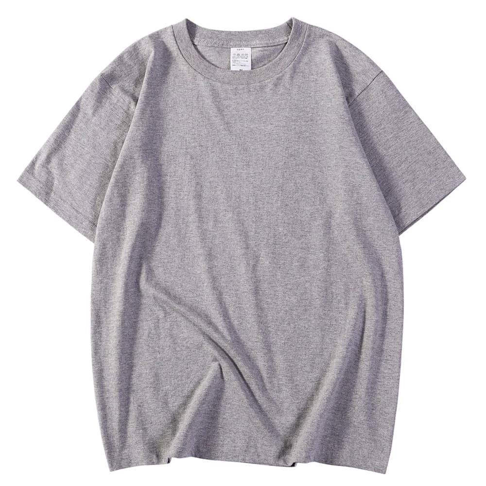 Gris couleur unie vêtements hommes t-shirts de haute qualité nouveau t-shirt été décontracté couvert