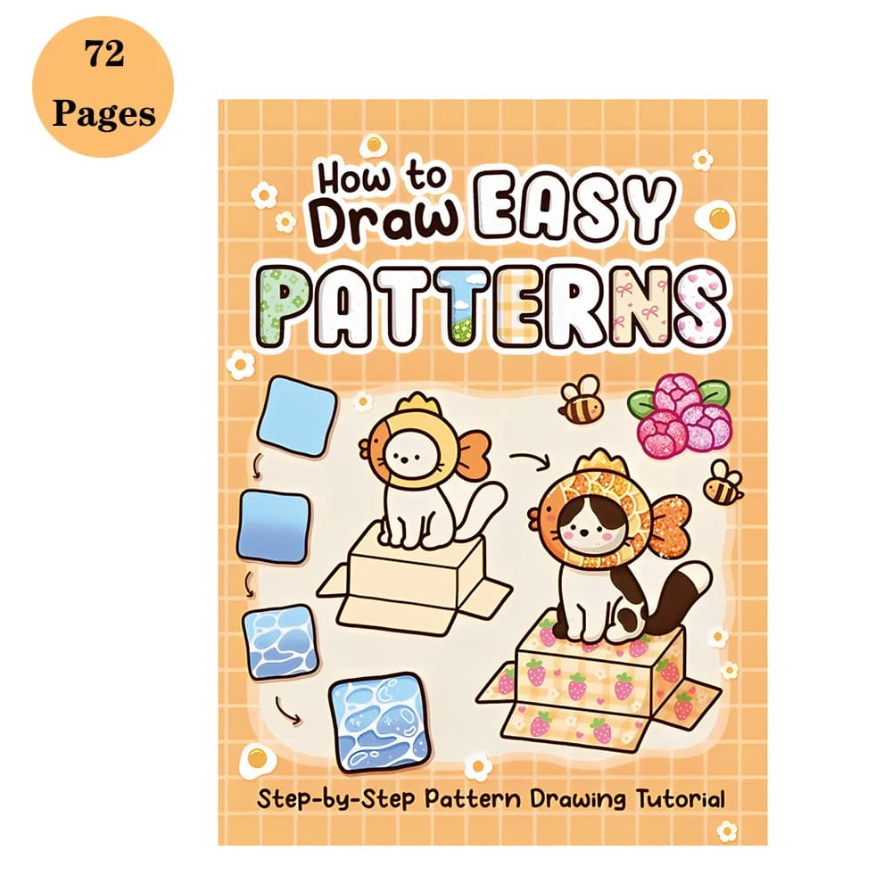 Livre de coloriage : Comment dessiner des motifs, un livre de dessin simple et amusant