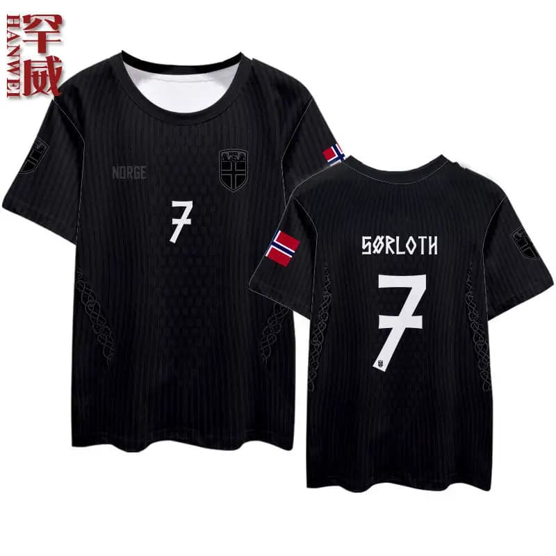 26 uniformes de l'équipe norvégienne, vêtements de football du même style que le T-shirt à séchage r