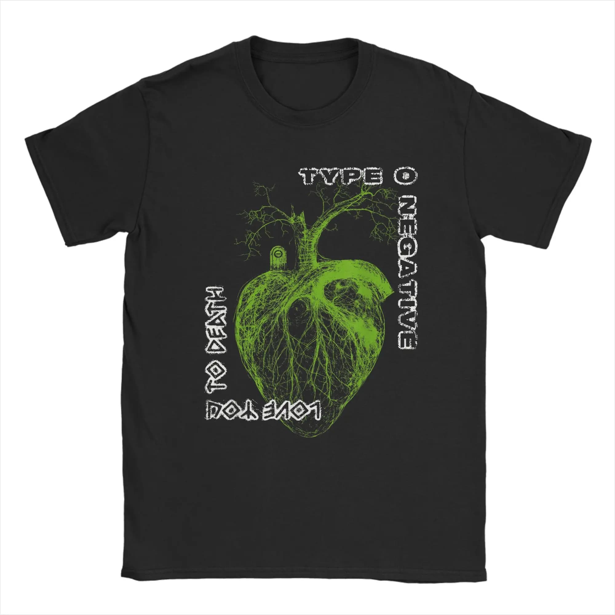 Hommes Type O coeur négatif vous à la mort t-shirts groupe Album de musique coton merch nouveauté à