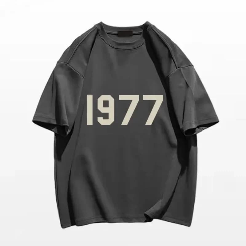 Chemise imprimée en coton de marque de mode coréenne - vintage 1977 - styles homme et femme - street