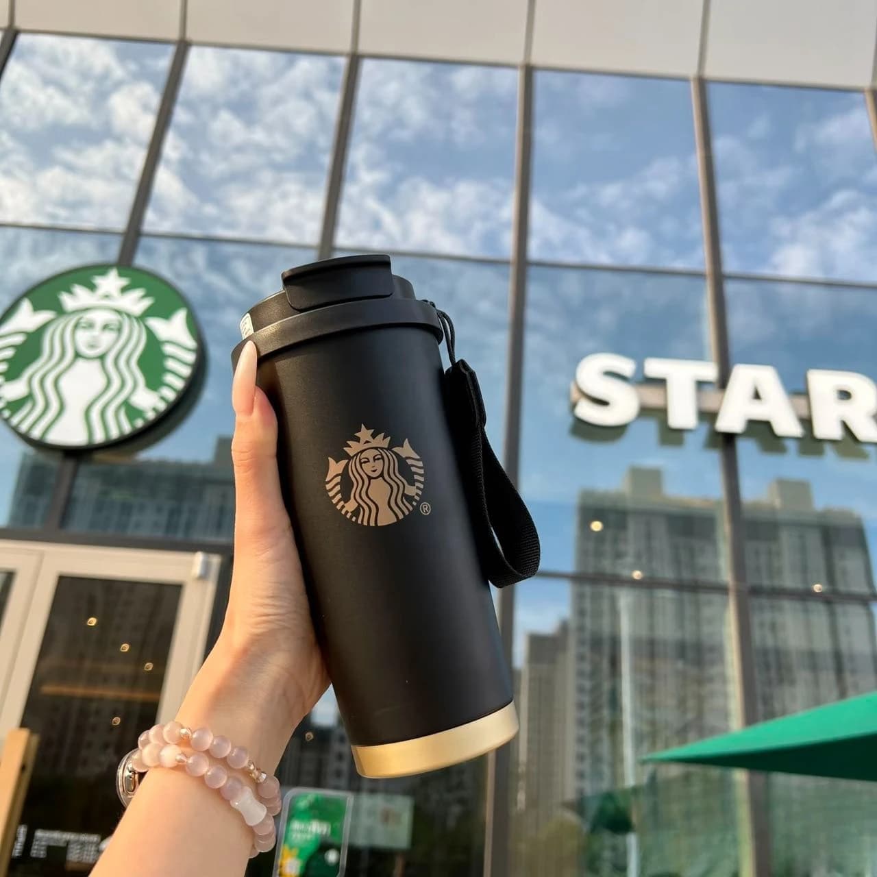 Thermos en acier inoxydable isolé Starbucks 2025, tasse à café noire de qualité supérieure, bouteill