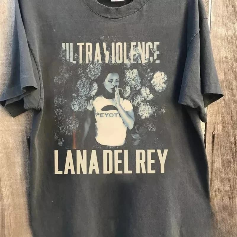 T-shirt cadeau pour fans de l'album "Ultraviolence" de Lana Del Rey, t-shirt vintage en pur coton po