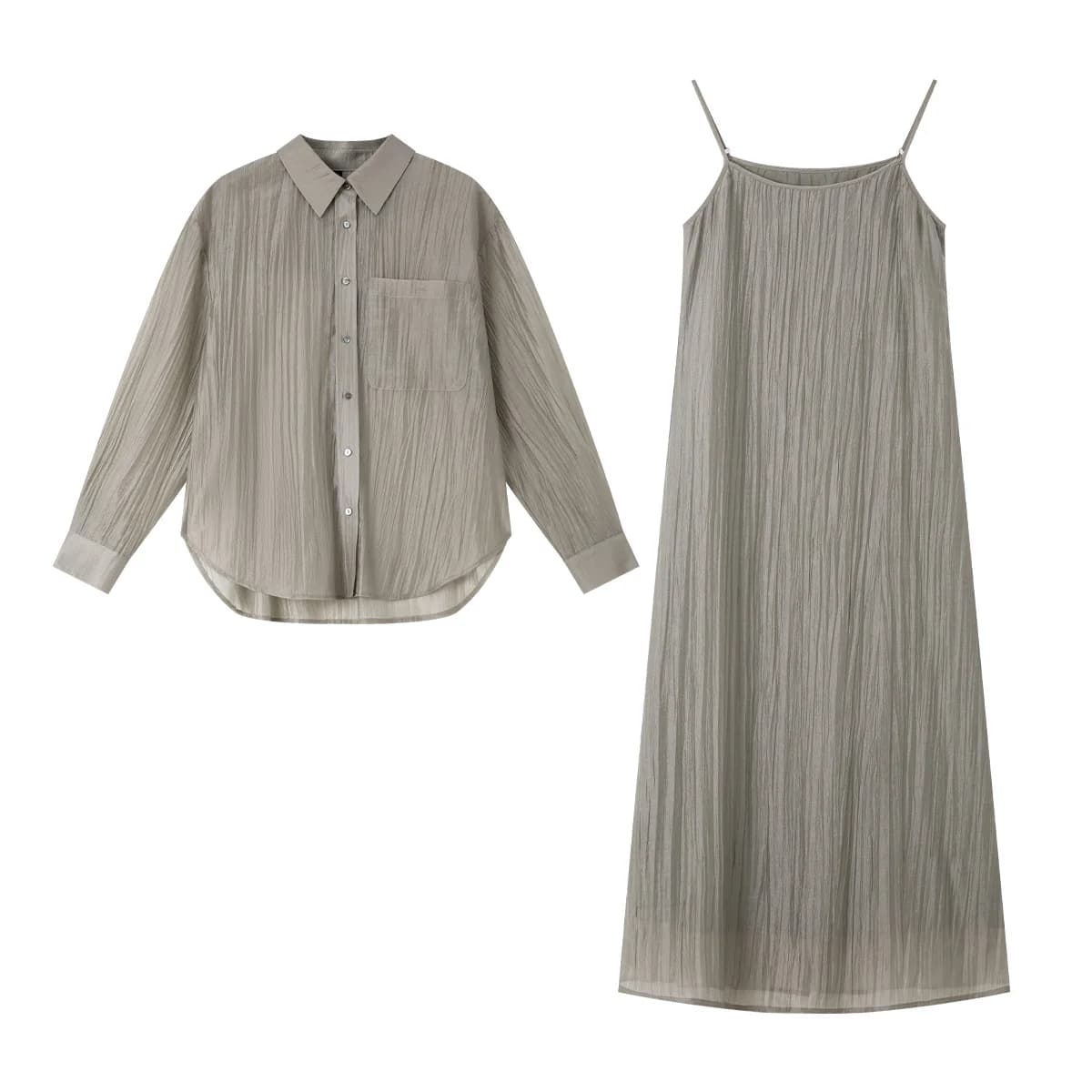 Ensemble Robe Chic et Décontractée VIMLY pour Femme, Collection Été 2026 : Robe Halter Simple + Card