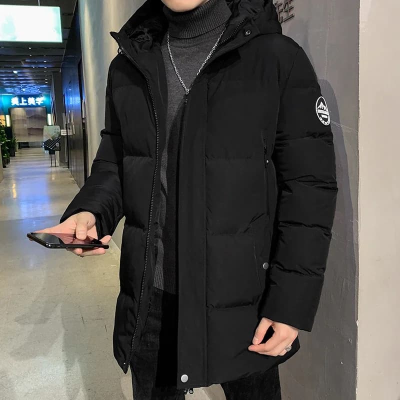 Hommes hiver Parkas à capuche marque coupe-vent vêtements d'extérieur chapeau Parkas homme veste imp